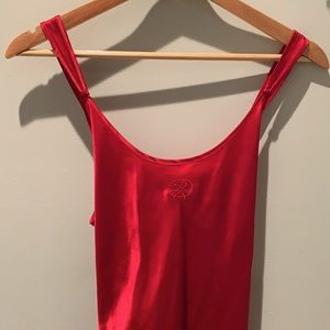 Red Silk slip